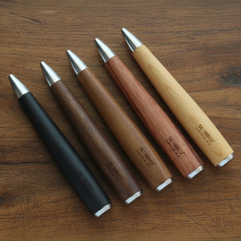 W180 倒轉筆 - 鋼珠筆 - 木頭 卡其色