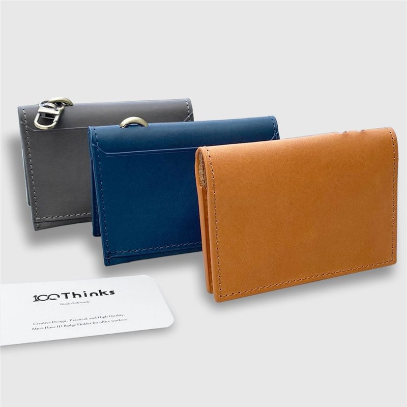 [20% off selected items] LN3 handmade first-layer vegetable tanned leather genuine leather business card holder/business card box can be branded/hot stamped - Card Holders & Cases - Genuine Leather Multicolor