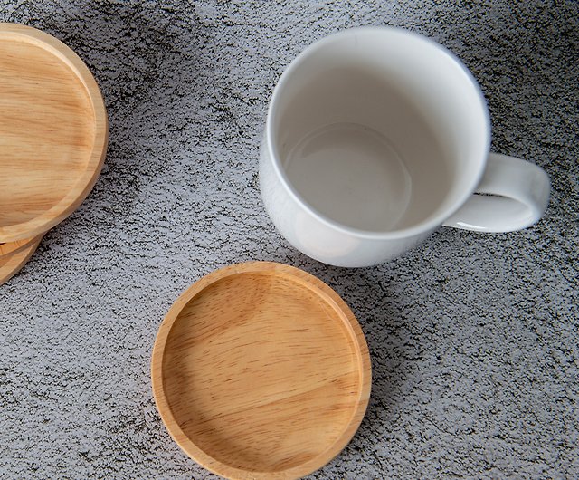 cup holder, (1 set contains 2 pieces) Material made of wood. - Shop  intuchaihouse Plates & Trays - Pinkoi
