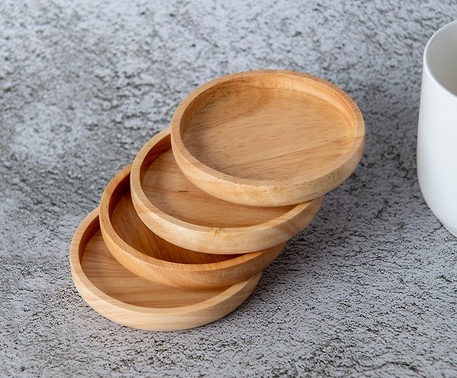 cup holder, (1 set contains 2 pieces) Material made of wood. - Shop  intuchaihouse Plates & Trays - Pinkoi