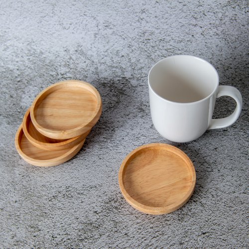 cup holder, (1 set contains 2 pieces) Material made of wood. - Shop  intuchaihouse Plates & Trays - Pinkoi