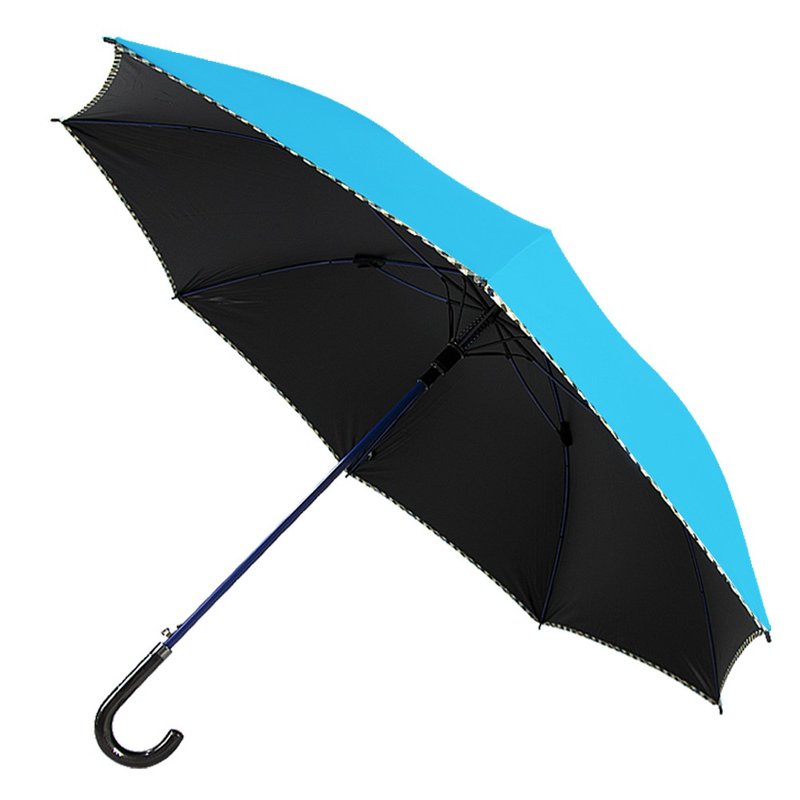 【TDN】Duke Cool Umbrella Super Large Umbrella Surface Vinyl Automatic Upright Umbrella Lightning-proof Sunny Umbrella (Ice Holland Blue) - ร่ม - วัสดุกันนำ้ สีน้ำเงิน