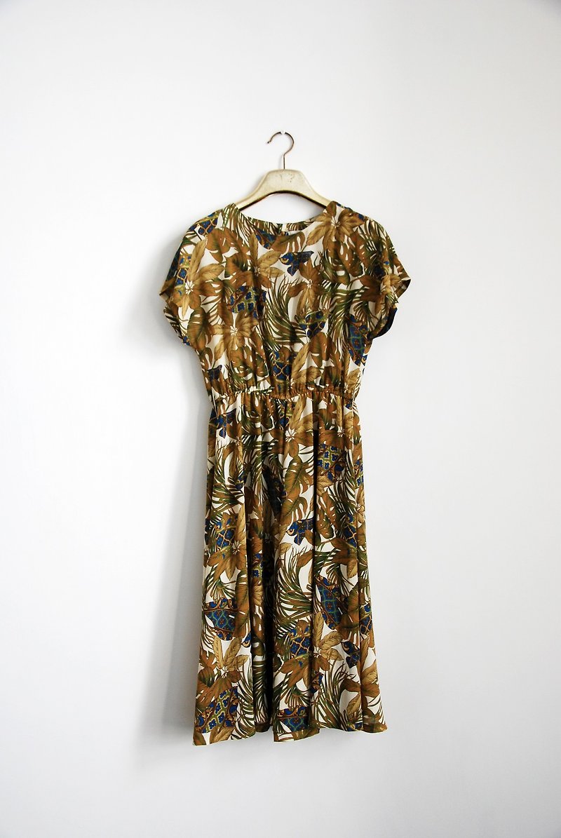 Vintage print dress - One Piece Dresses - Other Materials 