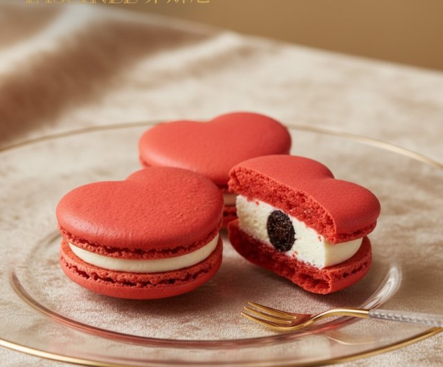レッドベルベットマカロン - ショップ Fascinée ケーキ - Pinkoi