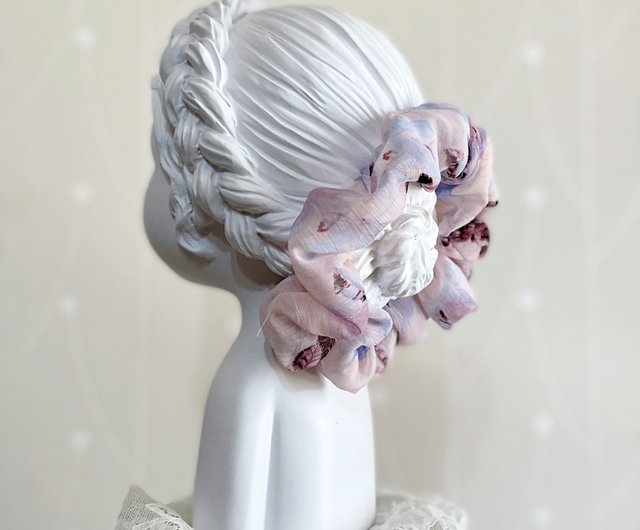 シュシュ  ヘアゴム  S21 Jewel VOX シュシュ 黒 レディース ヘアアクセサリー グログラン