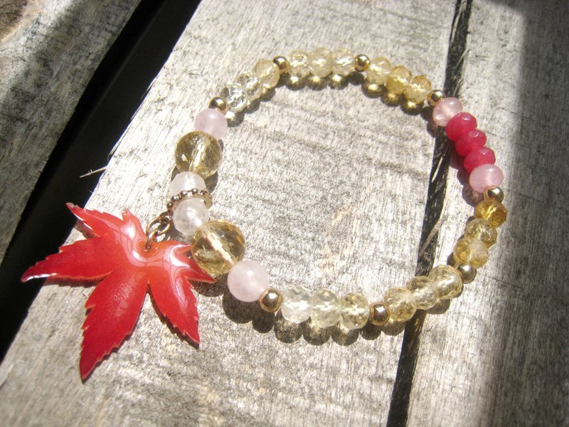 [November Stone] Fenglin Wan [Citrine Bracelet] Crystal Bracelet - Bracelets - Crystal Yellow