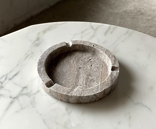 大理石天然石灰皿美術工芸品 - 灰皿