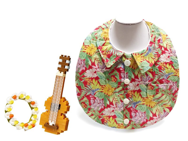 Hawaiian shirt shape bib pocket-unisex - ผ้ากันเปื้อน - ผ้าฝ้าย/ผ้าลินิน หลากหลายสี