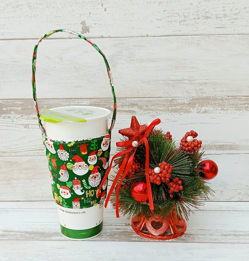 [Beverage bag] Christmas limited edition - Beverage Holders & Bags - Cotton & Hemp Green