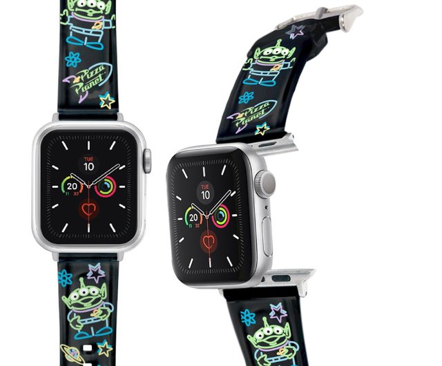 Apple PVC Watchband Toy Story Aliens black Shop Hong Man