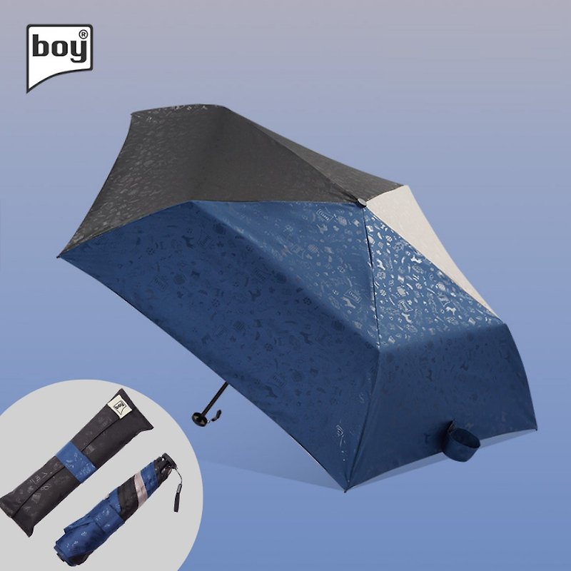 boy tri-fold carbon fiber version extremely light sunny rain pencil umbrella - dusk - ร่ม - วัสดุอื่นๆ สีดำ