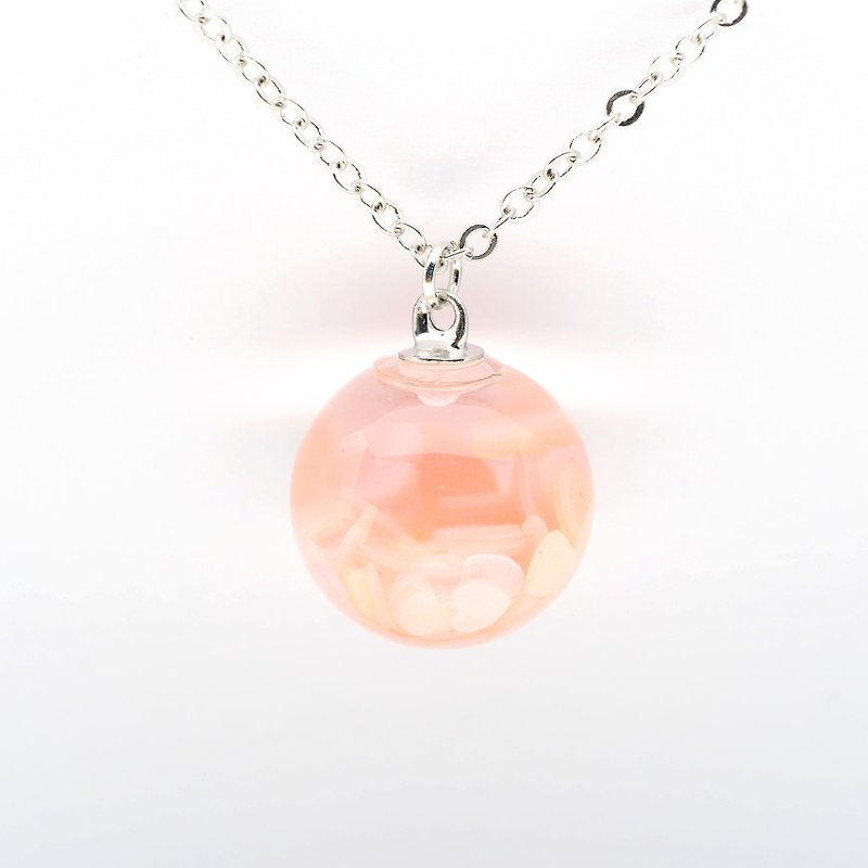 「OMYWAY」Handmade Water Necklace - Glass Globe Necklace 1.4cm - สร้อยติดคอ - แก้ว สีใส