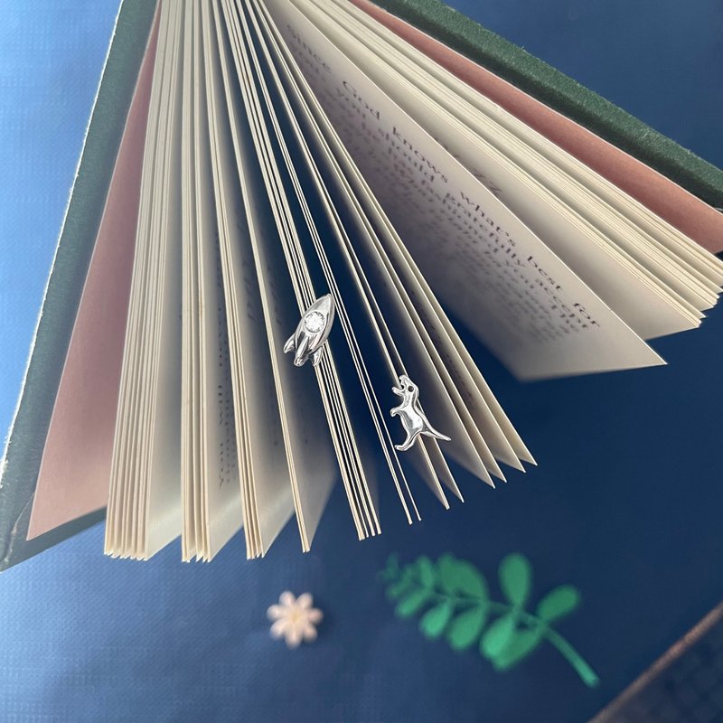 :睡前故事:太空恐龍襲來 925Silver 耳環 /可維修店家 - 耳環/耳夾/耳骨夾 - 純銀 