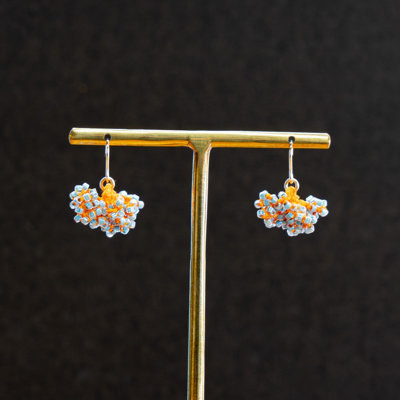 Particle Confeito ORANGE - Earrings & Clip-ons - Silk Orange