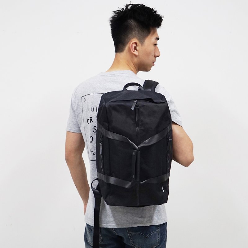アルゴル香港ブランドスーパー実用的な3つの目的の旅行バッグのバックパック斜めのバックパックショルダーバッグ多目的バックパック黒 - リュックサック - その他の素材 ブラック