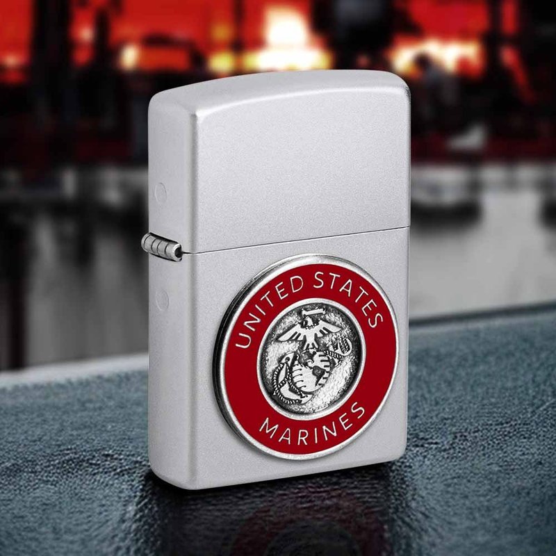 [ZIPPO Official Flagship Store] US Marine Corps Windproof Lighter 48974 - อื่นๆ - ทองแดงทองเหลือง สีเงิน