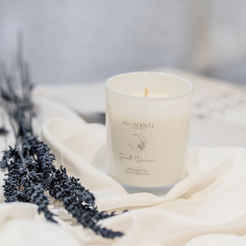 Sleep well tonight | Sweet Dream Natural Essential Oil Candle | Hsun SCENTE - Candles & Candle Holders - Glass 