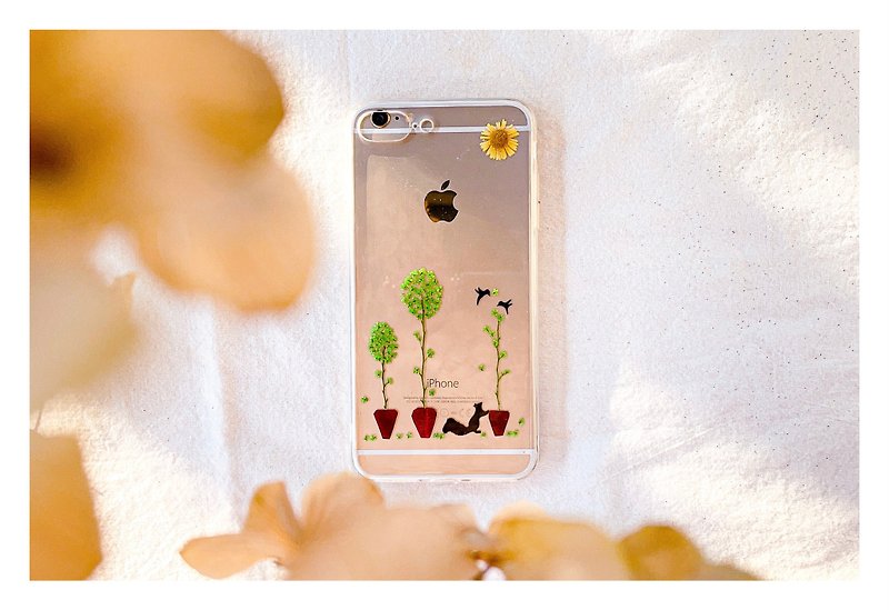พืช/ดอกไม้ เคส/ซองมือถือ สีเขียว - 下午的时光 小松鼠手机壳 • Little Squirrel Planting Phone Cover