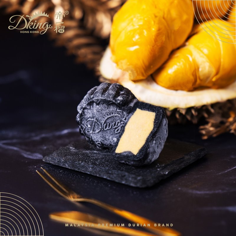 【Early Bird】 DKING BLACK THORN MUSANG KING DURIAN SNOWY MOONCAKE(4PCS) - Cake & Desserts - Other Materials Multicolor