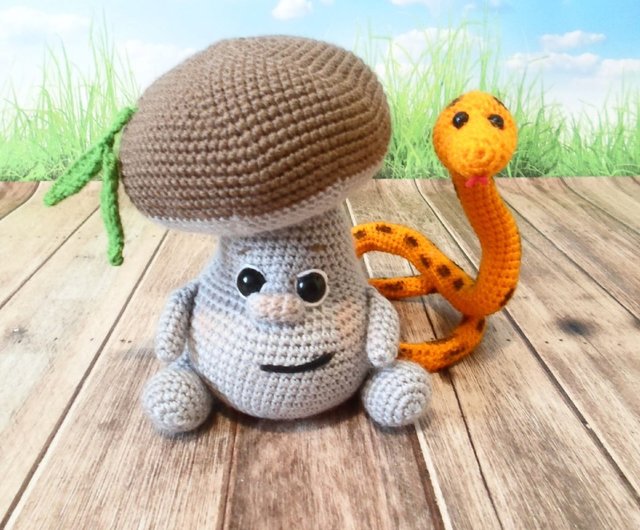 ニットぬいぐるみ キュートで面白いヘビのおもちゃかぎ針編みのキノコニットキノコ ショップ Juliacrochettoys 知育玩具 ぬいぐるみ Pinkoi ニットぬいぐるみ キュートで面白いヘビのおもちゃかぎ針編みのキノコニットキノコ ショップ Juliacrochettoys 知育玩具 ぬいぐるみ Pinkoi