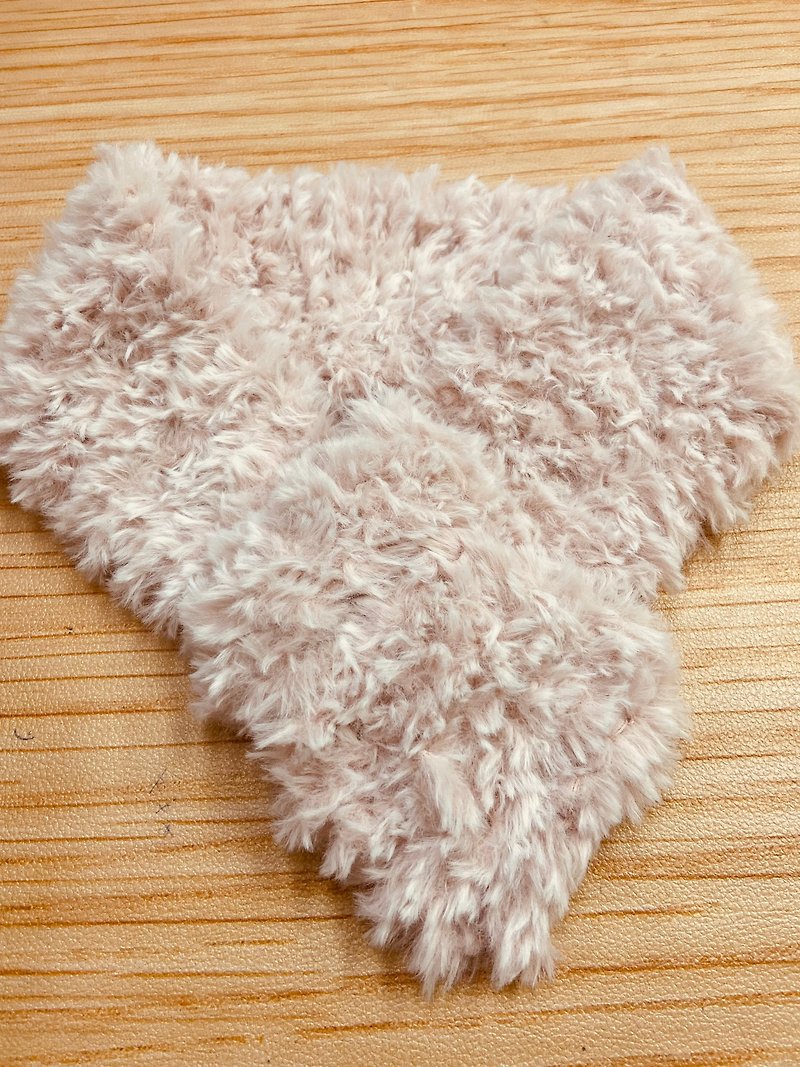 Furry short scarf parent-child style imitation fur - Knit Scarves & Wraps - Polyester Pink