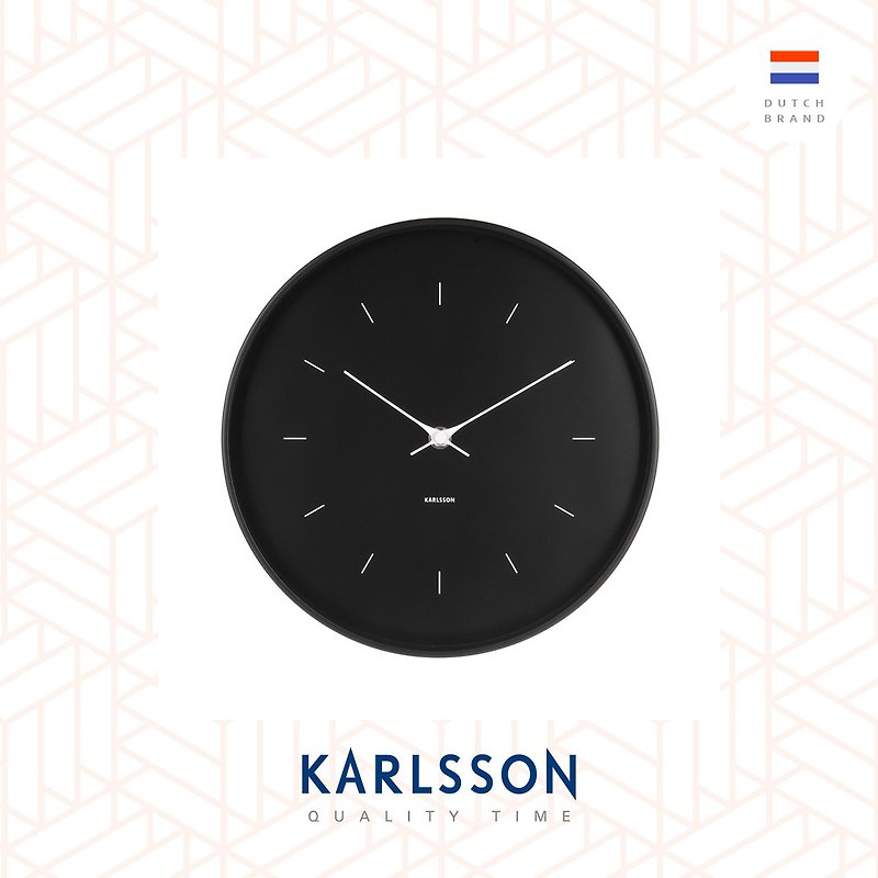 Karlsson wall clock 27.5cm Butterfly Hands black