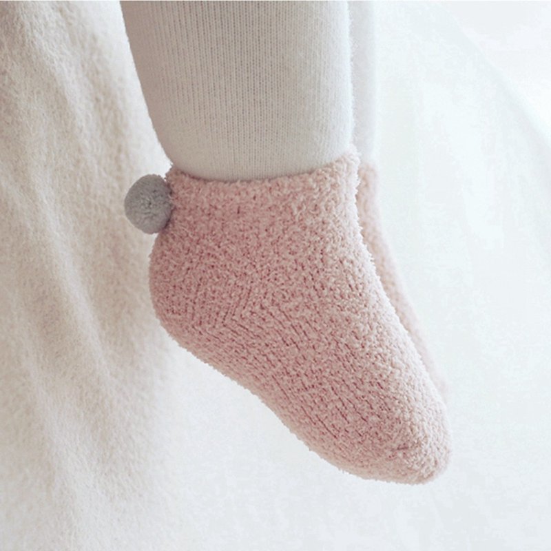 Happy Prince Rumishu Furry Baby Socks Made in Korea - ถุงเท้าเด็ก - เส้นใยสังเคราะห์ สึชมพู