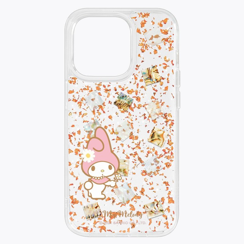 Exaggerated Melody Rose Gold iPhone 14 13 12 11 Pro Max mini Sanrio - เคส/ซองมือถือ - วัสดุอีโค สีทอง