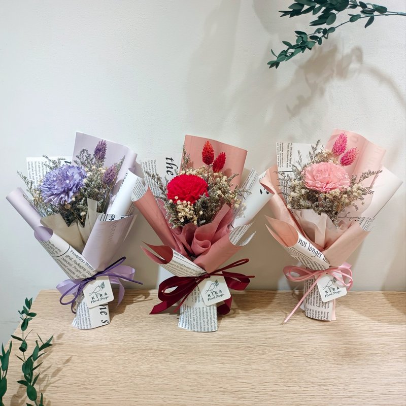 香氛索拉康乃馨only you花束 /母親節花束/永生花/乾燥花束/花束 - 乾燥花/永生花 - 植物．花 紅色