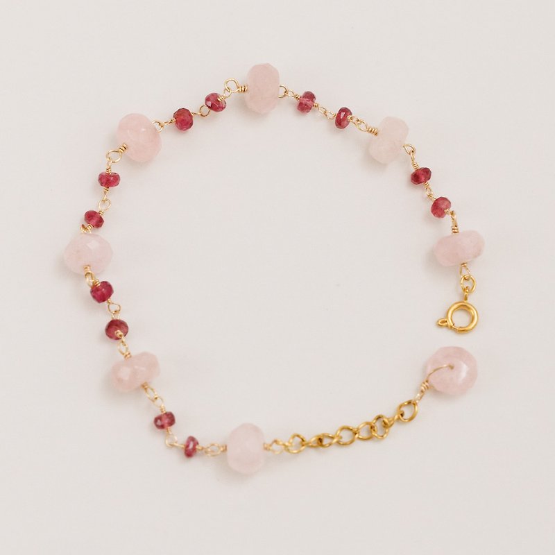 Morganite Tourmaline Bracelet - Bracelets - Semi-Precious Stones Pink