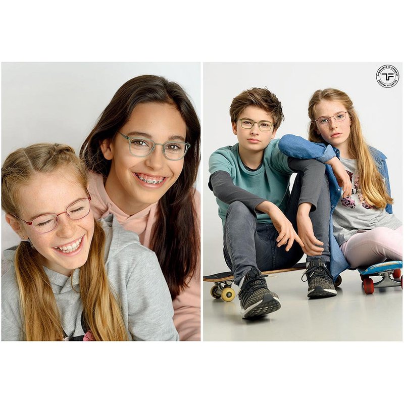 [TITANFLEX Kids] German super-elastic titanium children's glasses frame 830113 (four colors in total) - กรอบแว่นตา - โลหะ หลากหลายสี