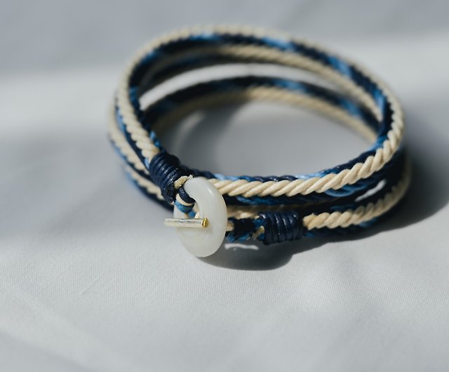 Braided Rope Bracelet White