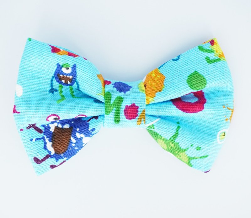 [Monster] Pet characteristic bow tie-free neck strap - ปลอกคอ - ผ้าฝ้าย/ผ้าลินิน หลากหลายสี