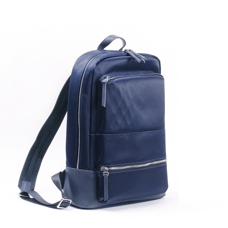 CUMAR SILK BACKPACK - กระเป๋าเป้สะพายหลัง - หนังแท้ สีน้ำเงิน