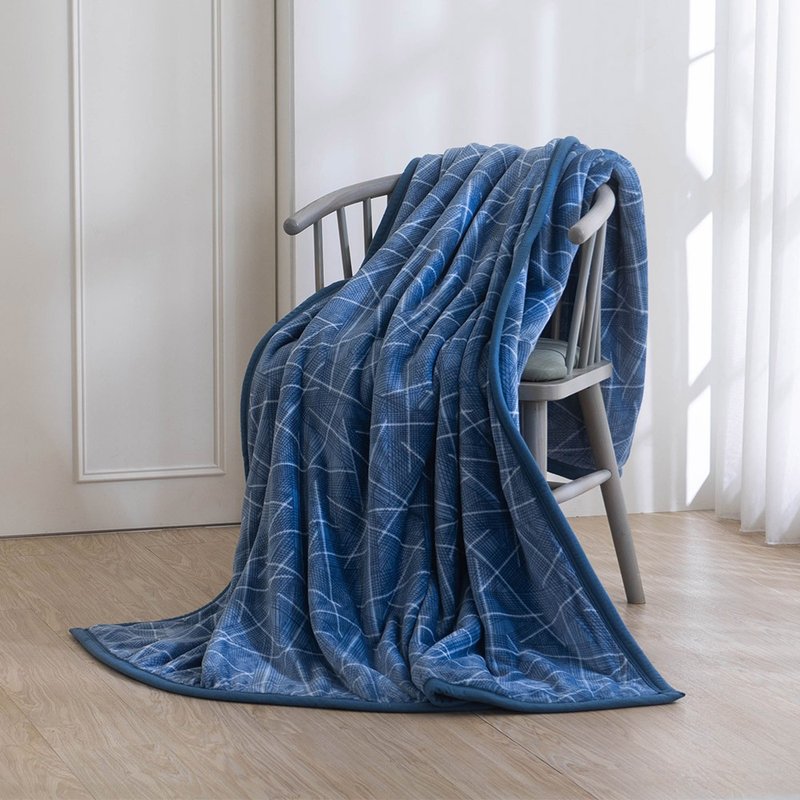 ギフトに最適 - フランネル両面ブランケット / シティブルース（宅配便のみ対応） - 毛布・かけ布団 - ポリエステル 多色