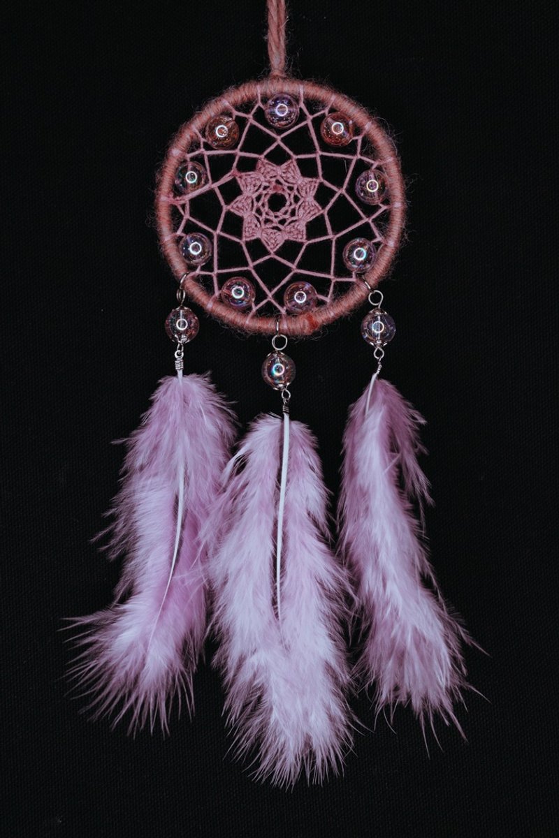 純手工捕夢網 Handmade Dreamcatcher－【星星珠－深紫漸層】 - 擺飾/家飾品 - 其他材質 紫色