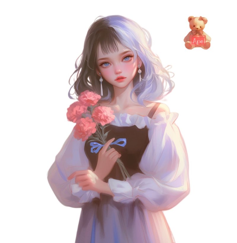 オリジナル人物ステッカー 装飾ステッカー  5枚入 - 貼紙 - 紙 