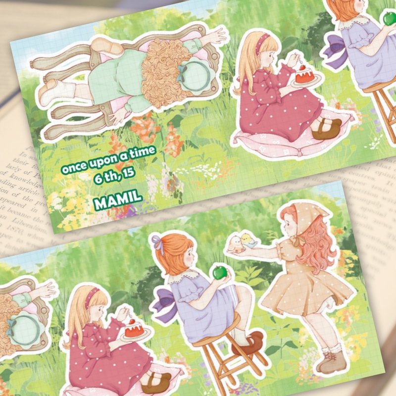 once upon a time 6 ver15 (hamil) Vintage Girl Lady Character Sticker - 貼紙 - 紙 多色