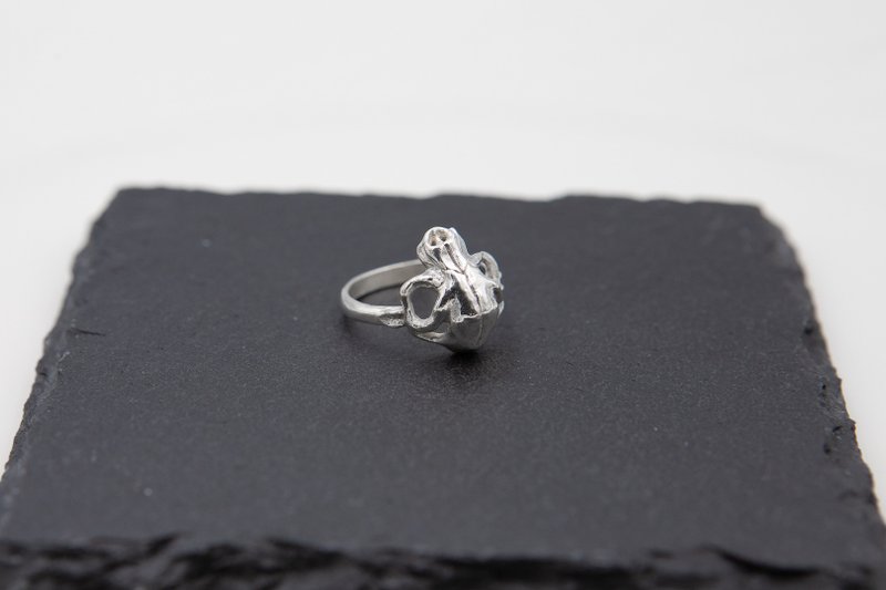 Skeleton Series - Cat Skull Ring Silver - แหวนทั่วไป - เงิน สีเงิน