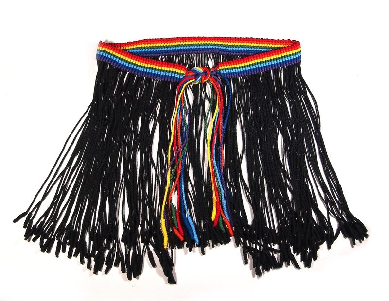 Macrame tutorial Rainbow Belt with fringe, Skirt Belt, Complete Beginner Macrame - 手工藝教學/工具書 - 其他材質 
