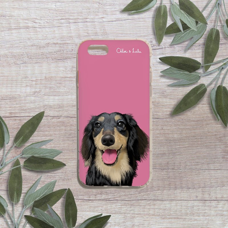 Classic Wang Meow Mobile Phone Case / Air Compressed Case-Dachshund Laughing Black Four-eye Dachshund | Choya - Phone Cases - Plastic 
