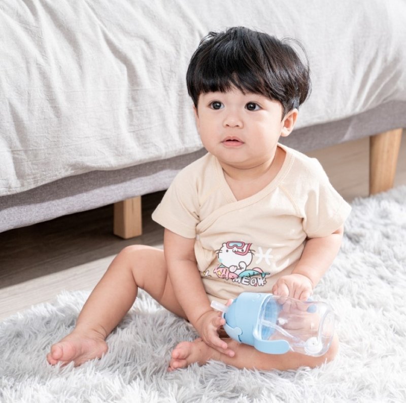 Pisces Majimeow microcosm Babysuit Gift Box - ชุดทั้งตัว - ผ้าฝ้าย/ผ้าลินิน สีกากี