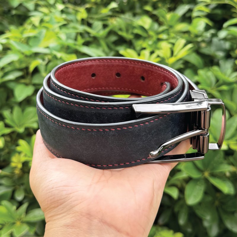 【Reversible Belt】Pueblo Collection | Double Sided | Handmade Leather in HK - เข็มขัด - หนังแท้ หลากหลายสี