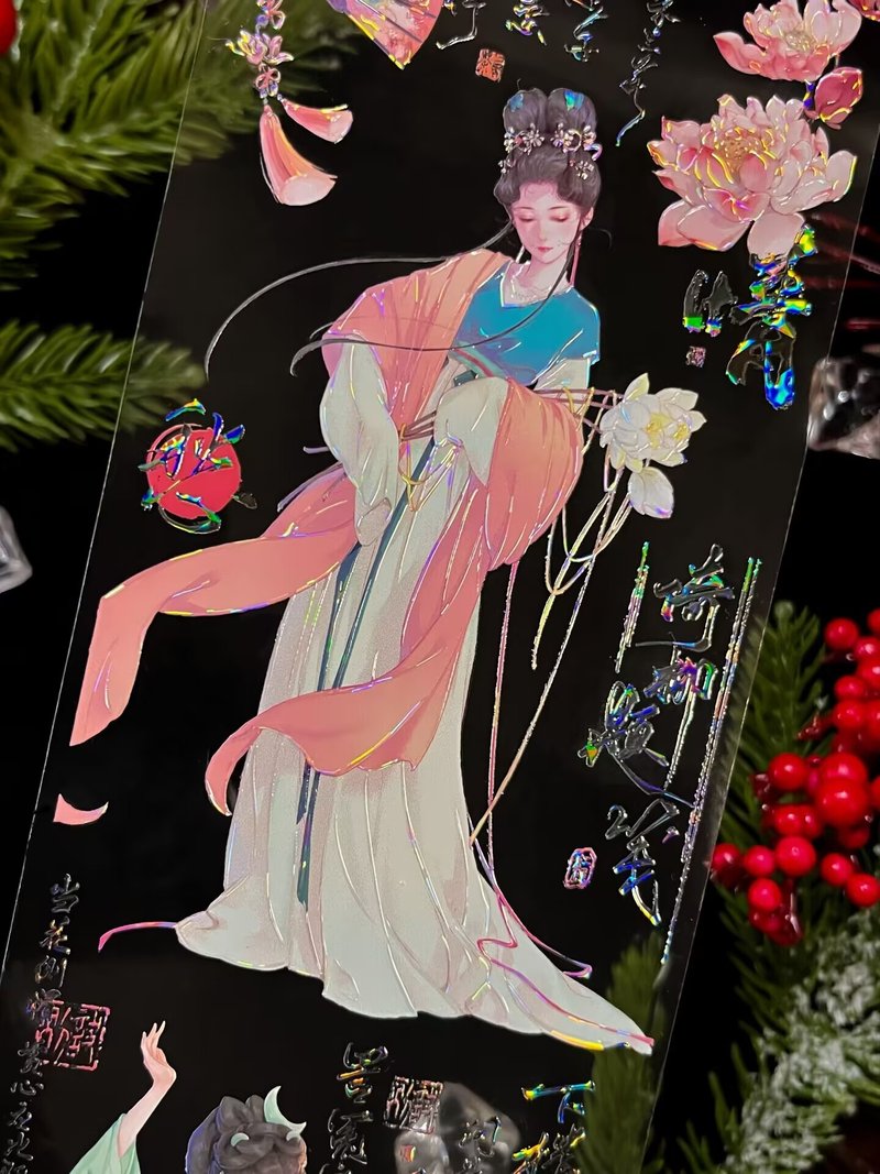 古美圖鑑 PET 紙膠帶 貝殼光 10米卷 - 紙膠帶/和紙/PET - 其他材質 