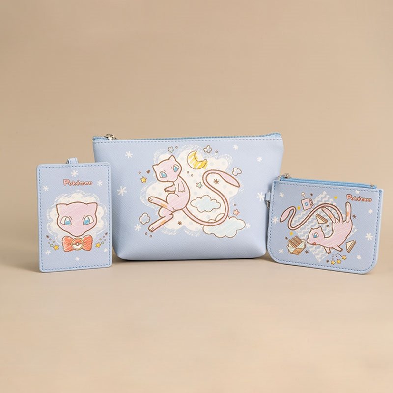 Pokemon Pokemon Dream Crayon Drawing Series (Cosmetic Bag/Ticket Card Holder/Coin Purse) - Coin Purses - Other Materials Purple