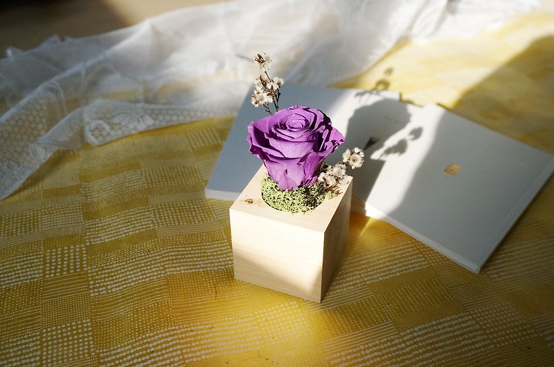Japanese style rose small pot-dark purple - ตกแต่งต้นไม้ - พืช/ดอกไม้ 