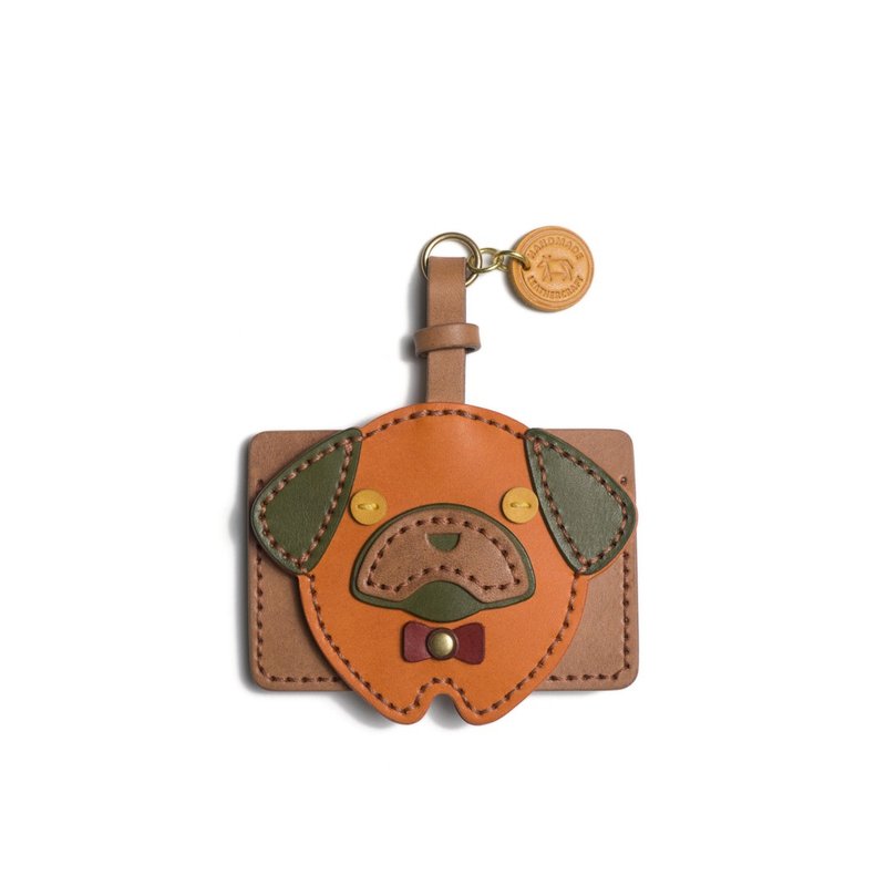 DIY material package: M1-058, Cute Bago ID card holder at Muma Animal Park - วัสดุห่อของขวัญ - หนังแท้ หลากหลายสี