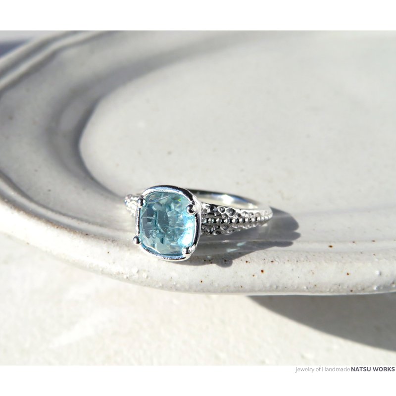 ブルー トルマリン リング / Blue Tourmaline Ring 217 - 戒指 - 寶石 藍色