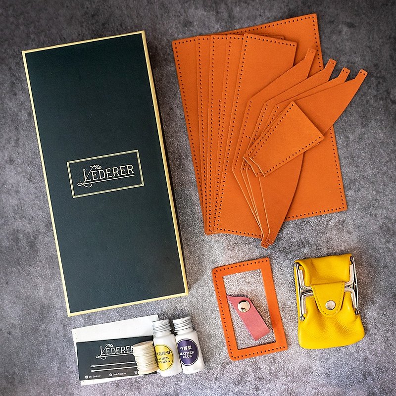 Goody Bag - Lederer Women - Leather Goods - Genuine Leather Orange