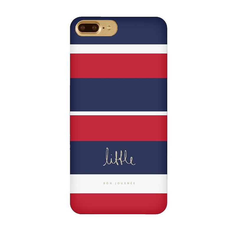 Navy red and blue striped phone case - Phone Cases - Other Materials Red